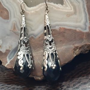 VINTAGE TearDrop Sterling 925 Silver Earrings